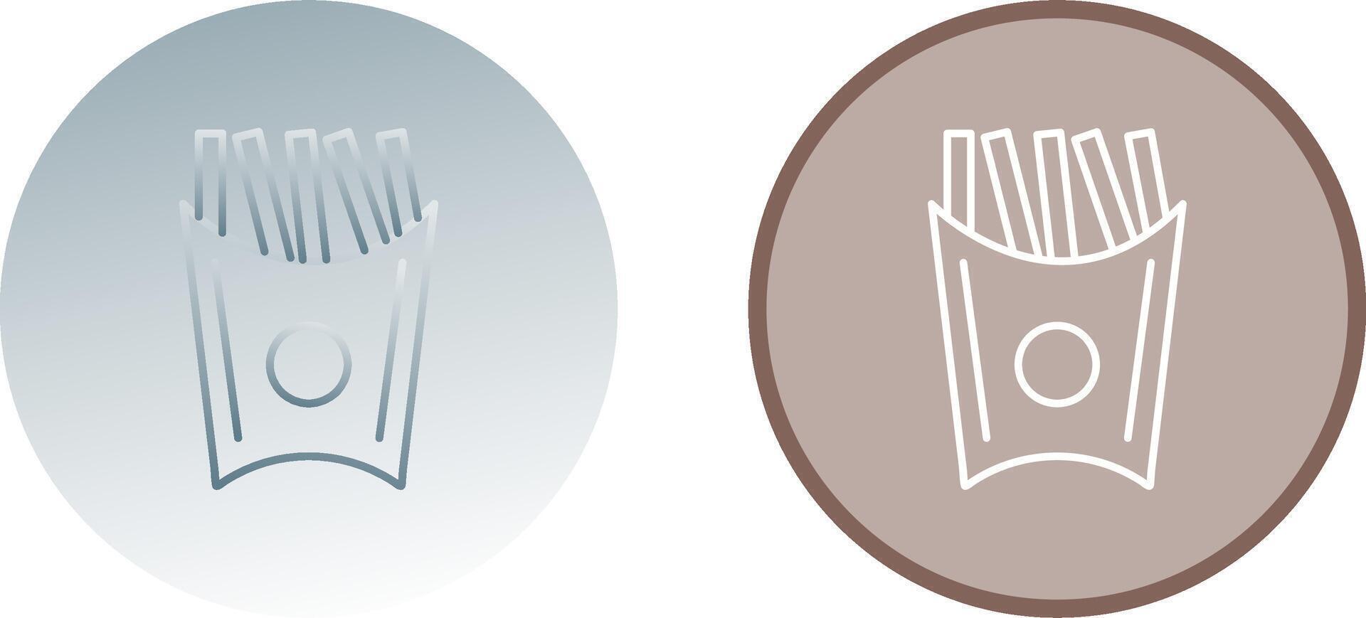 Unique French Fries Icon Design vector