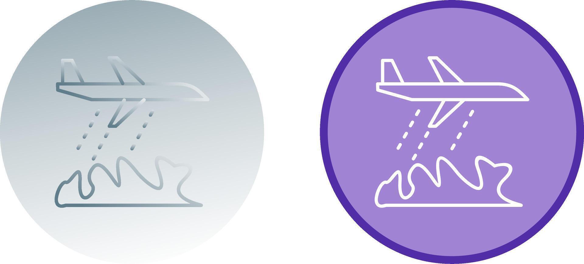Unique Firefighter Plane Icon Design vector