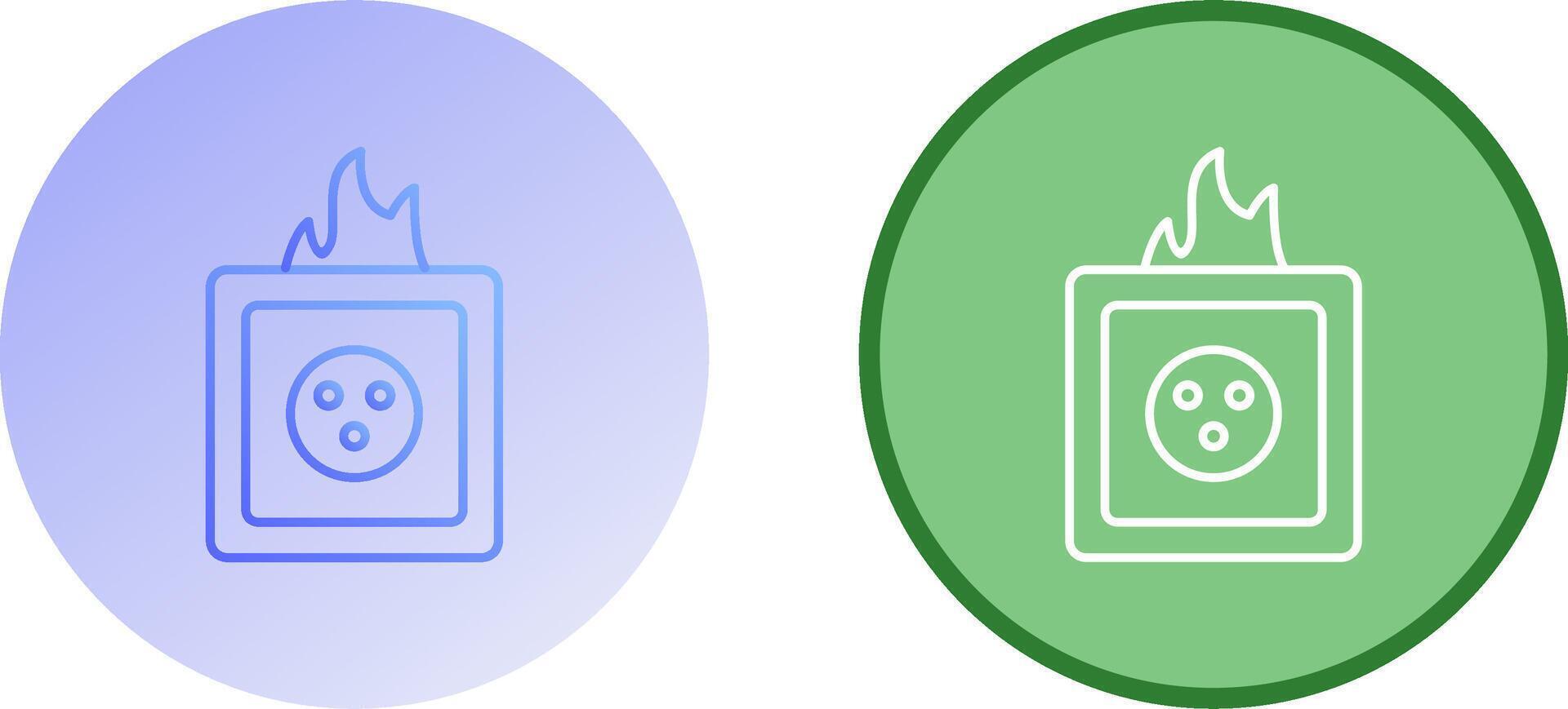 Unique Fire in Socket Icon Design vector