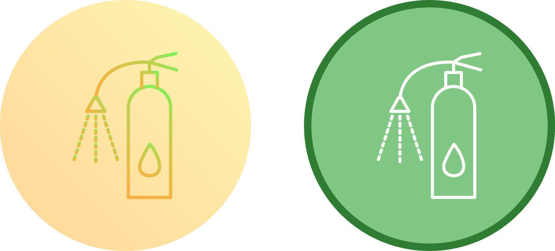 Unique Using Extinguisher Icon Design vector