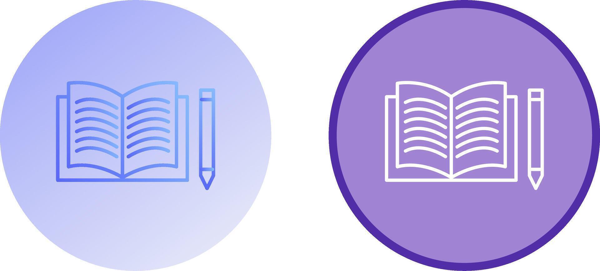 Unique Pencil and Book Icon Design vector