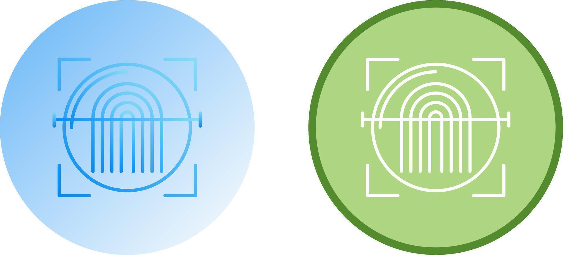 Fingerprint Scanner Icon Design vector