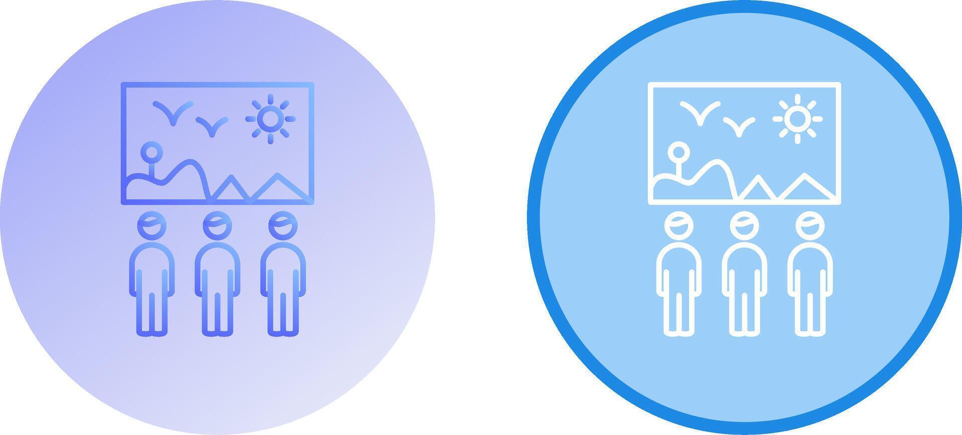 Viewing Painting Icon Design vector