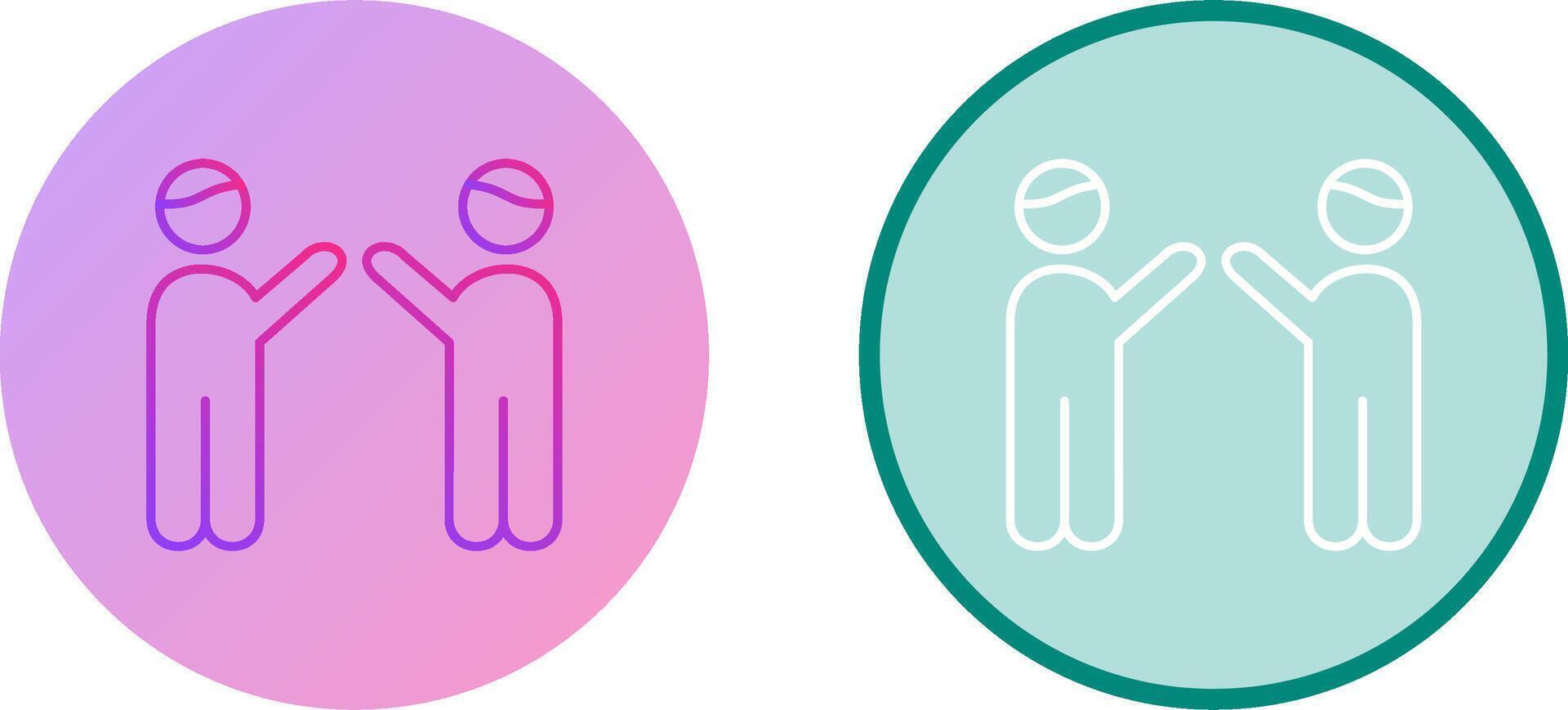 Waing to people Icon Design vector