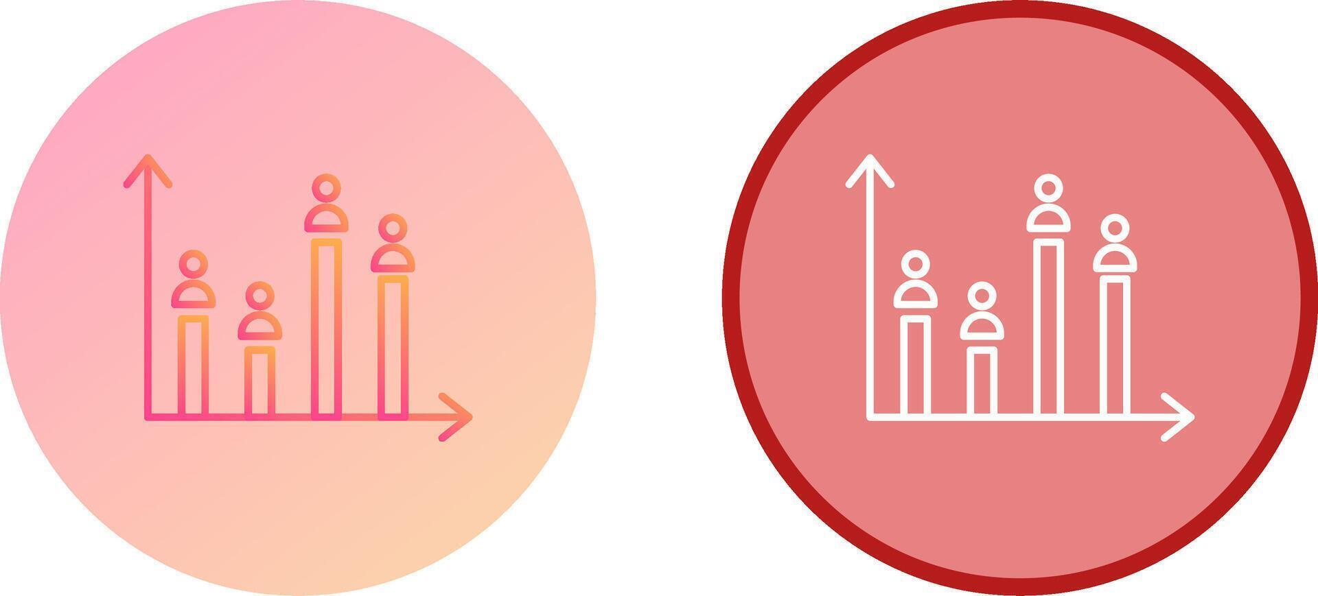 Candidate Graph Icon Design vector