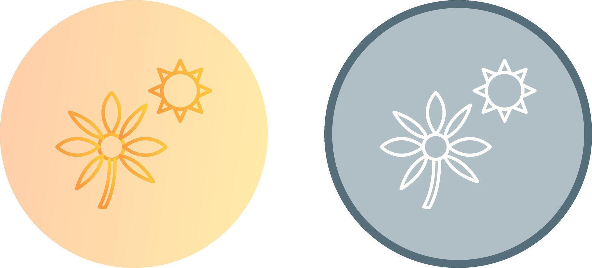 Flower in sunlight Icon Design vector