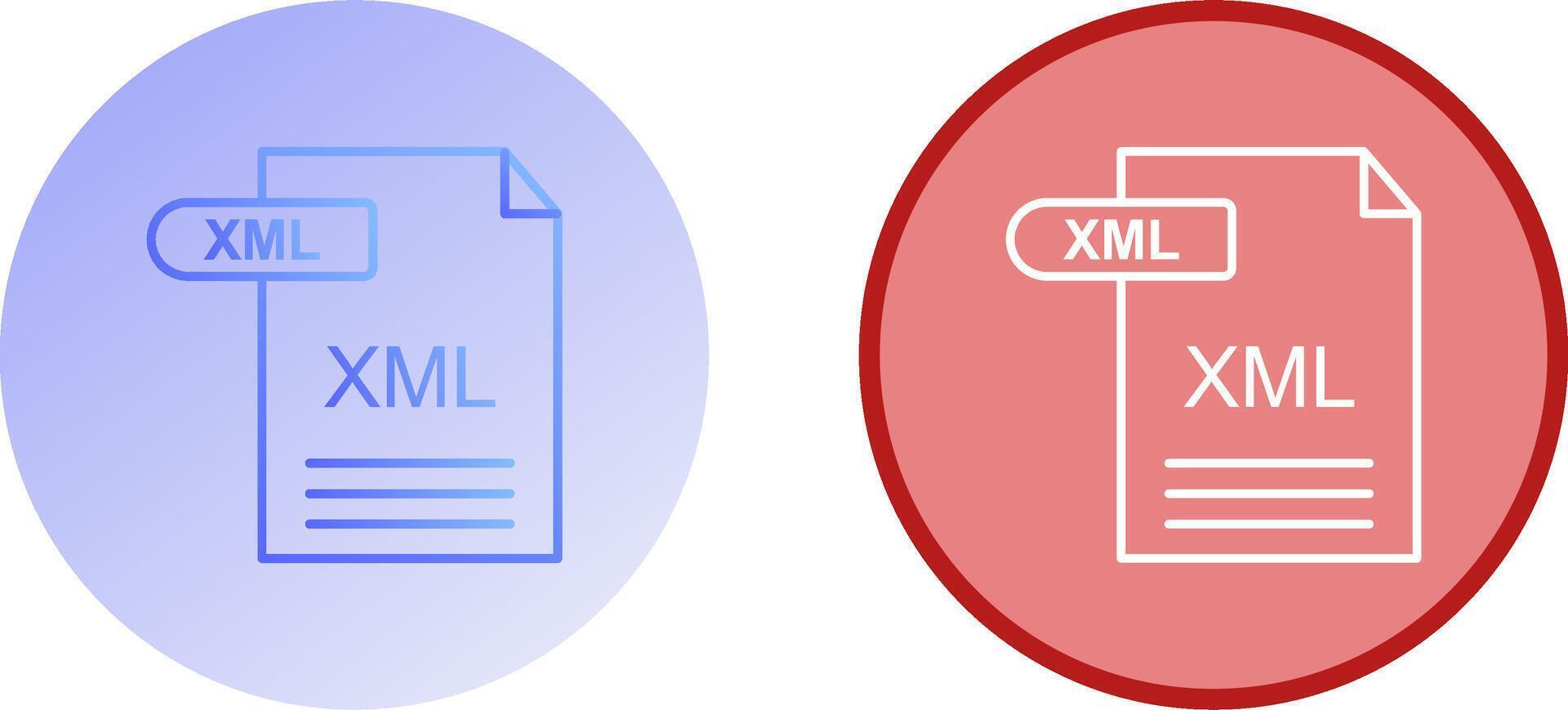 XML Icon Design vector