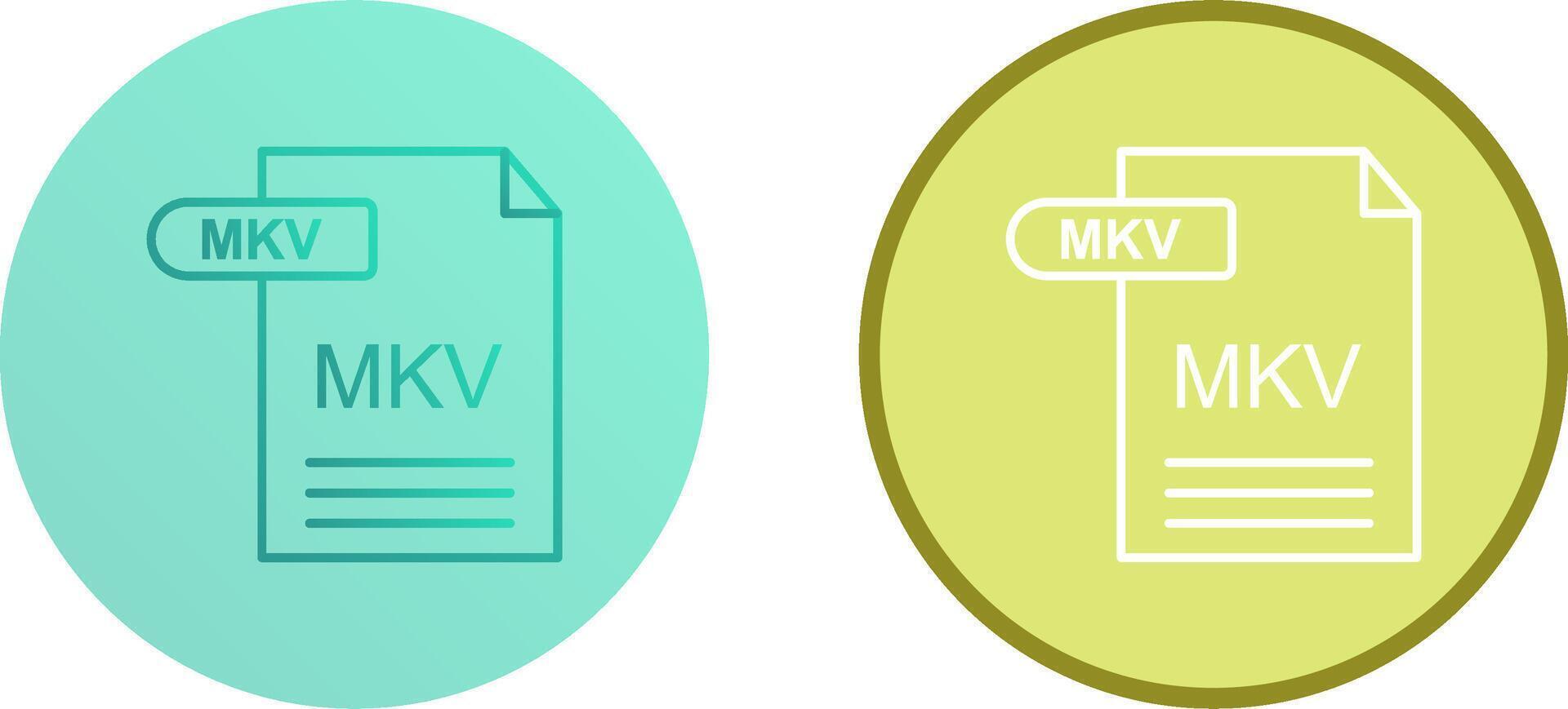 MKV Icon Design vector