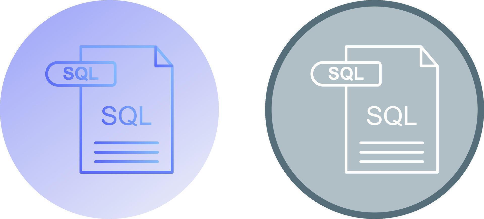 SQL Icon Design vector