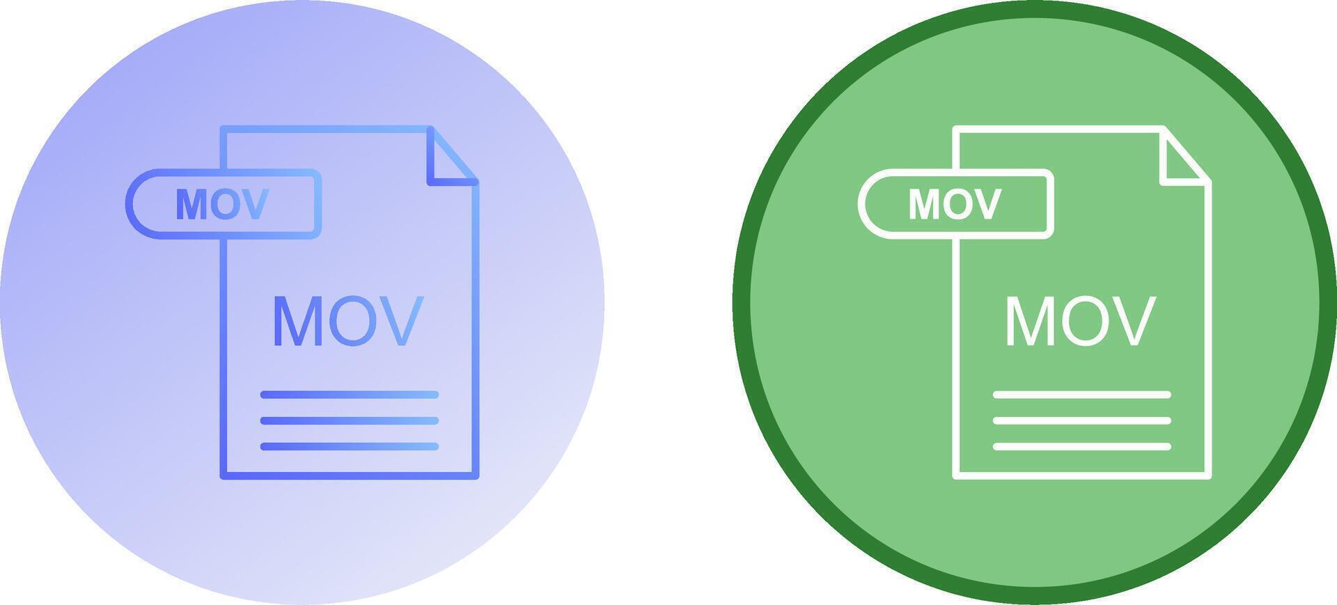 MOV Icon Design vector