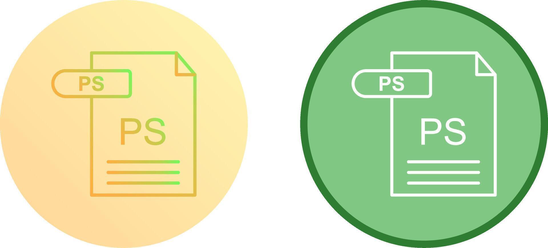 PS Icon Design vector