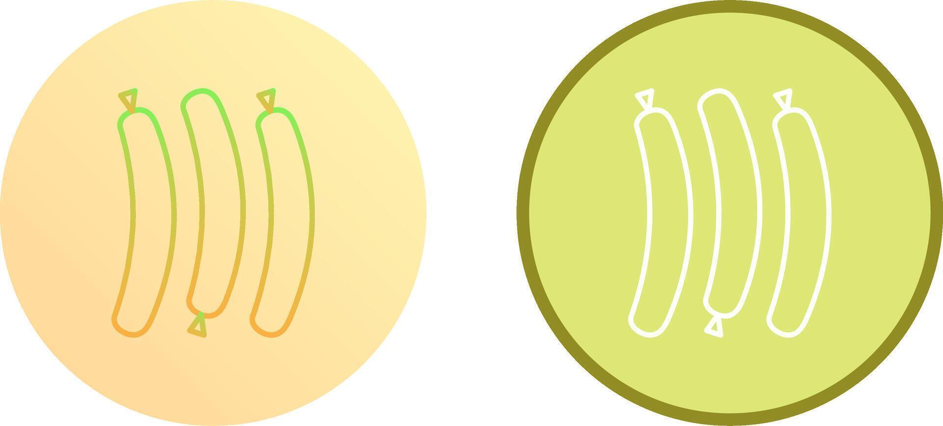 Hot Sausage Icon Design vector