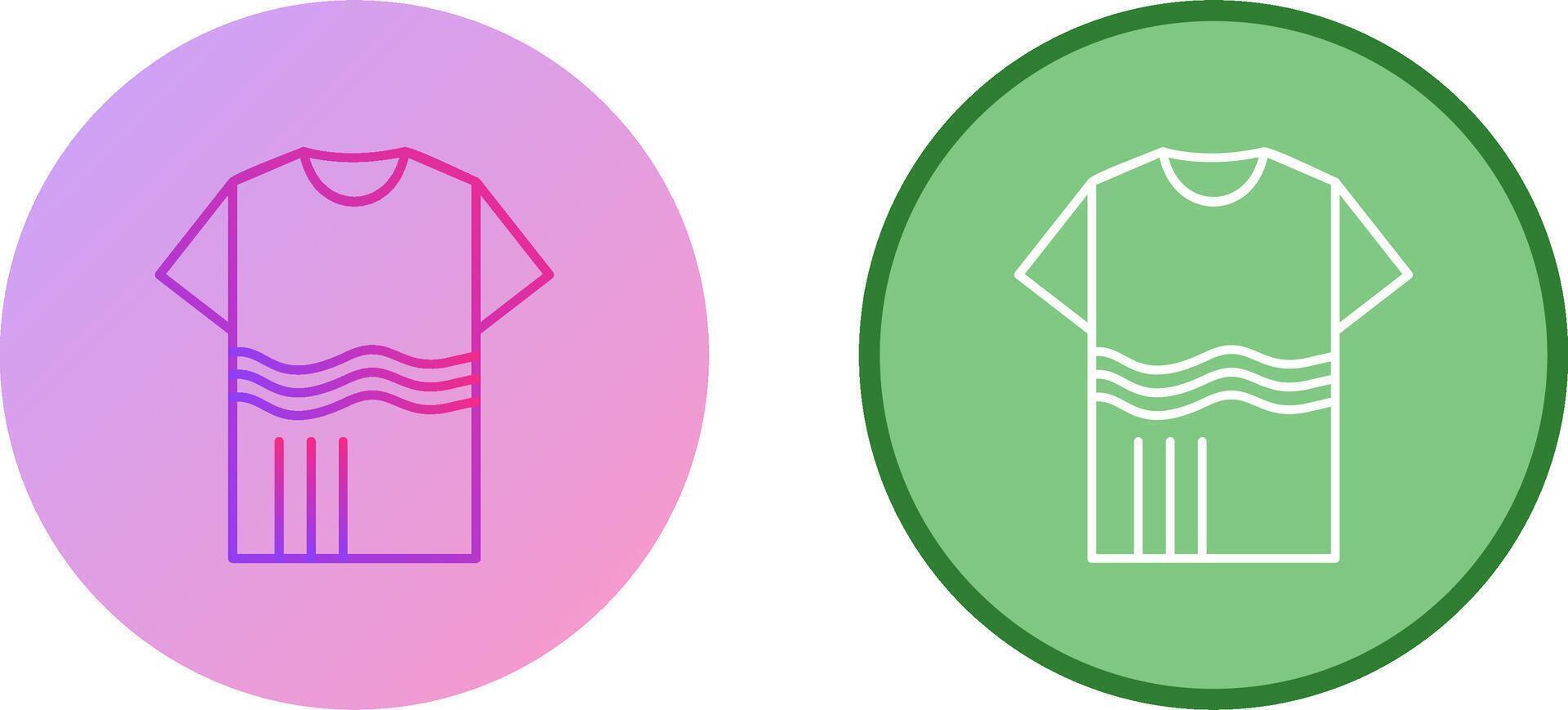 T Shirt with lines Icon Design vector