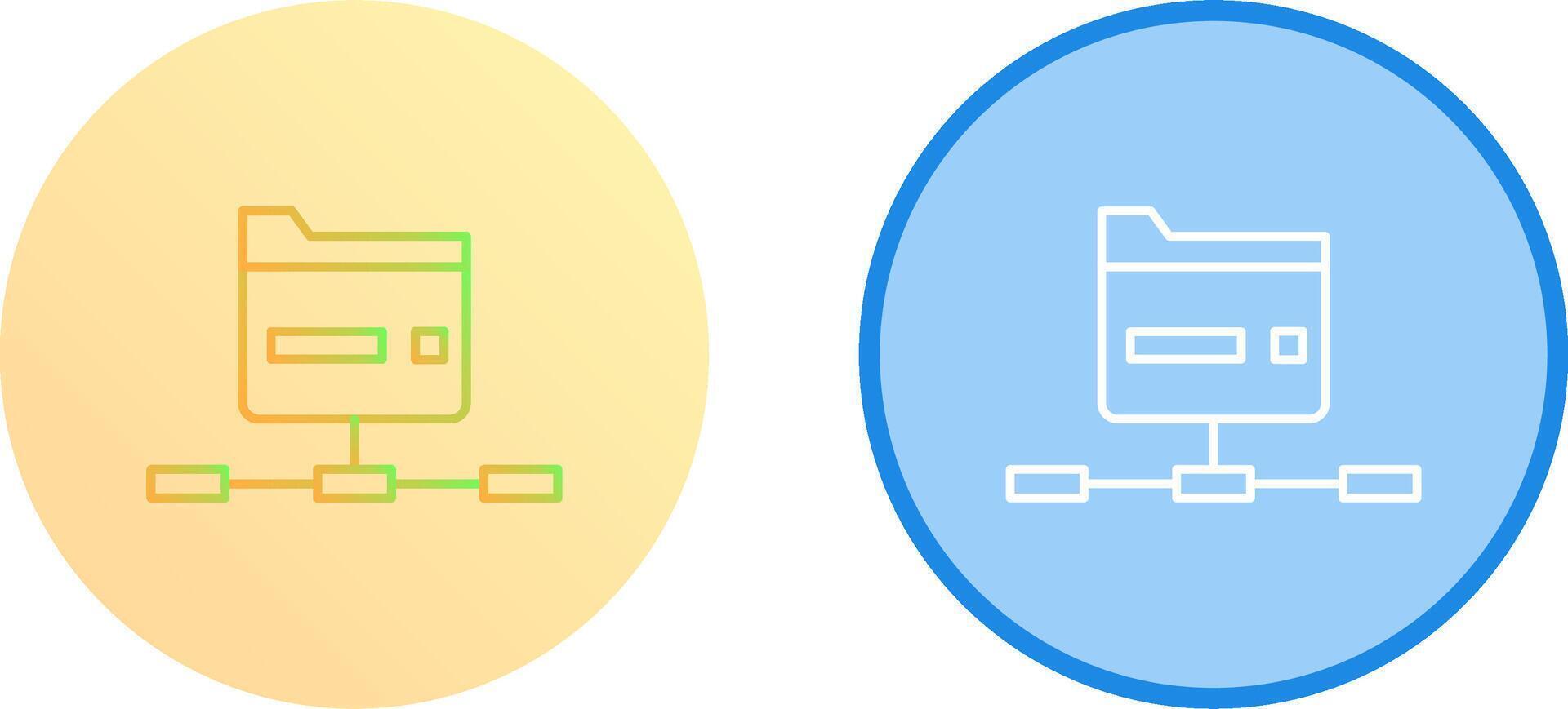 Network Folder Icon Design vector