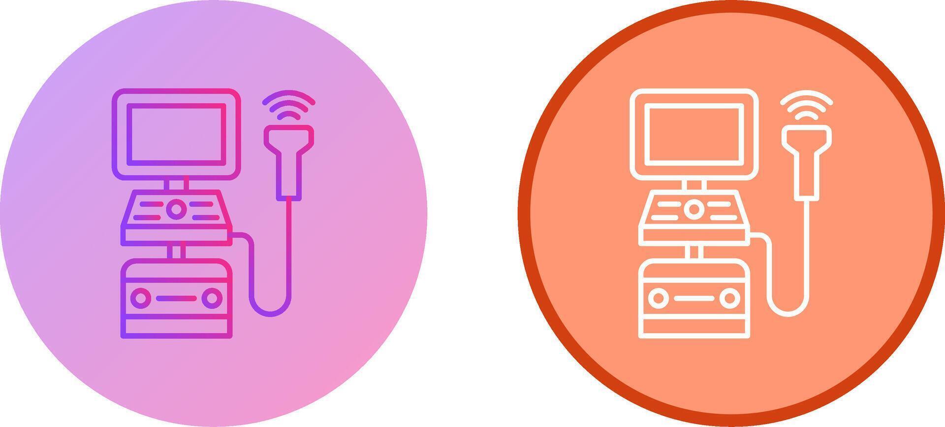 Ultrasound Machine Icon Design vector