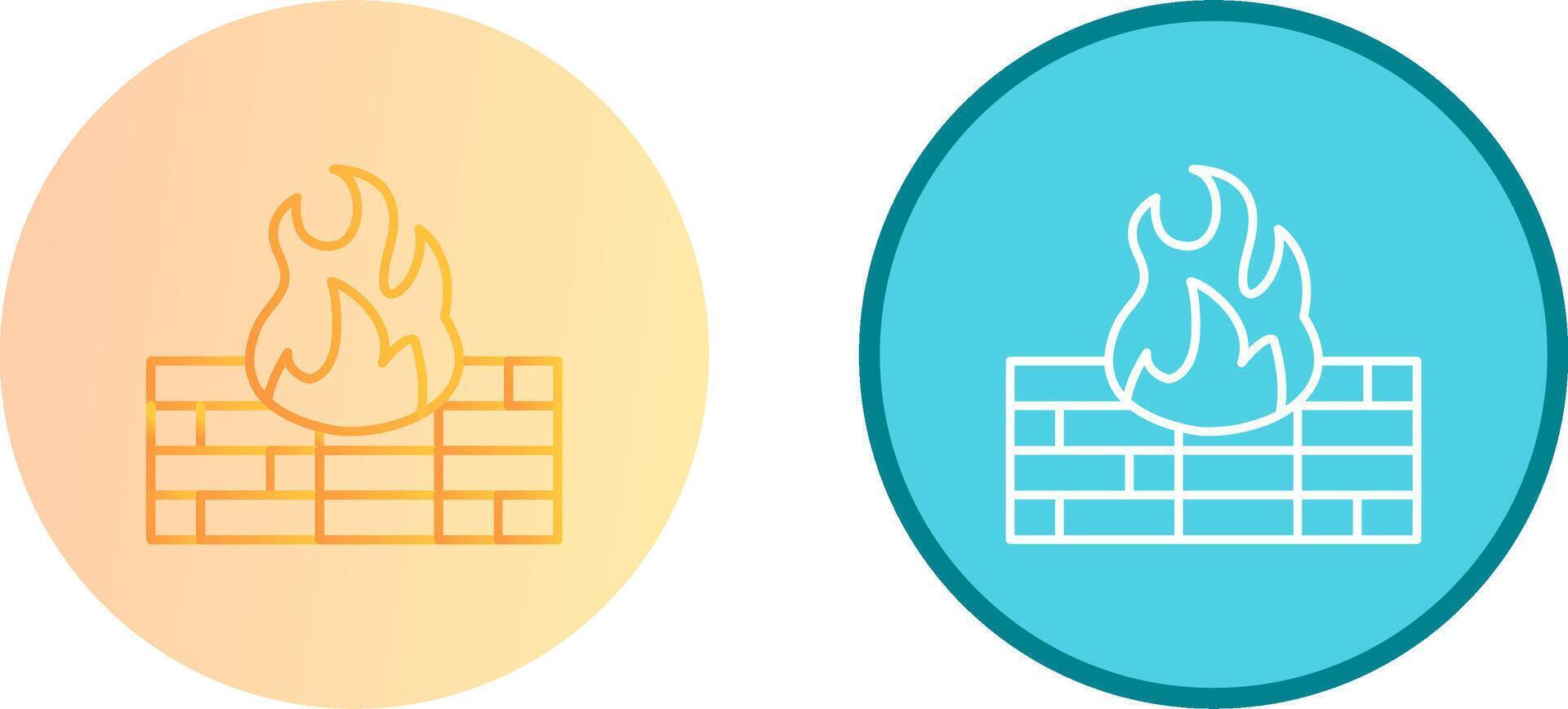 Firewall Icon Design vector