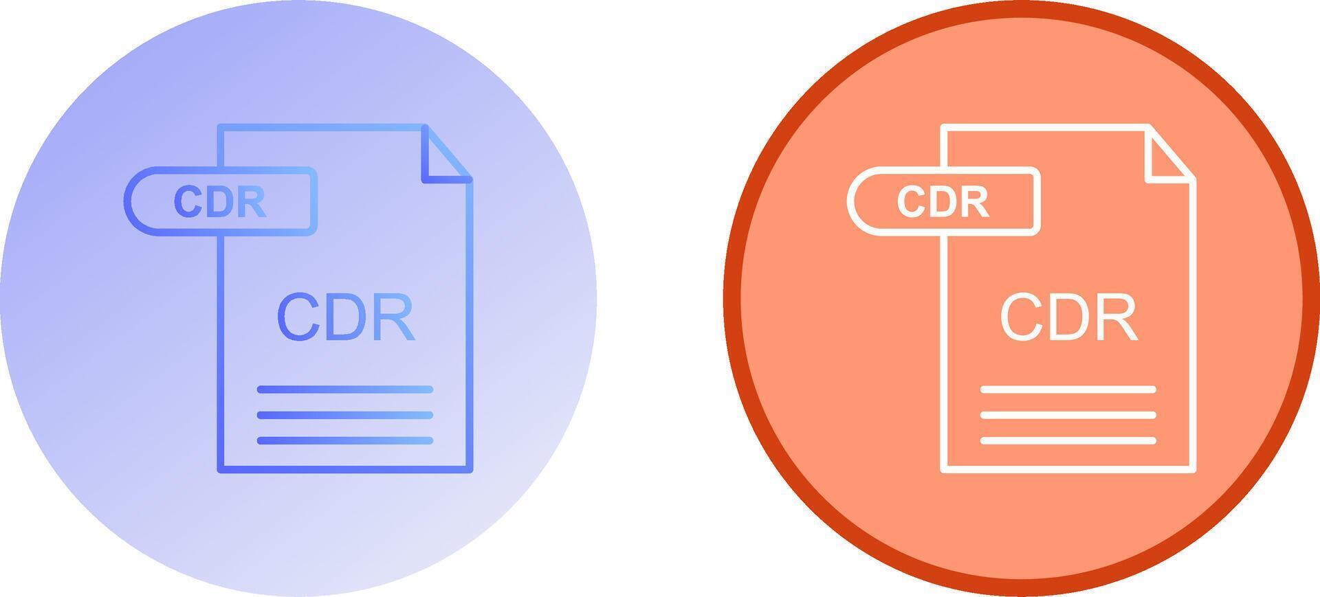 CDR Icon Design vector