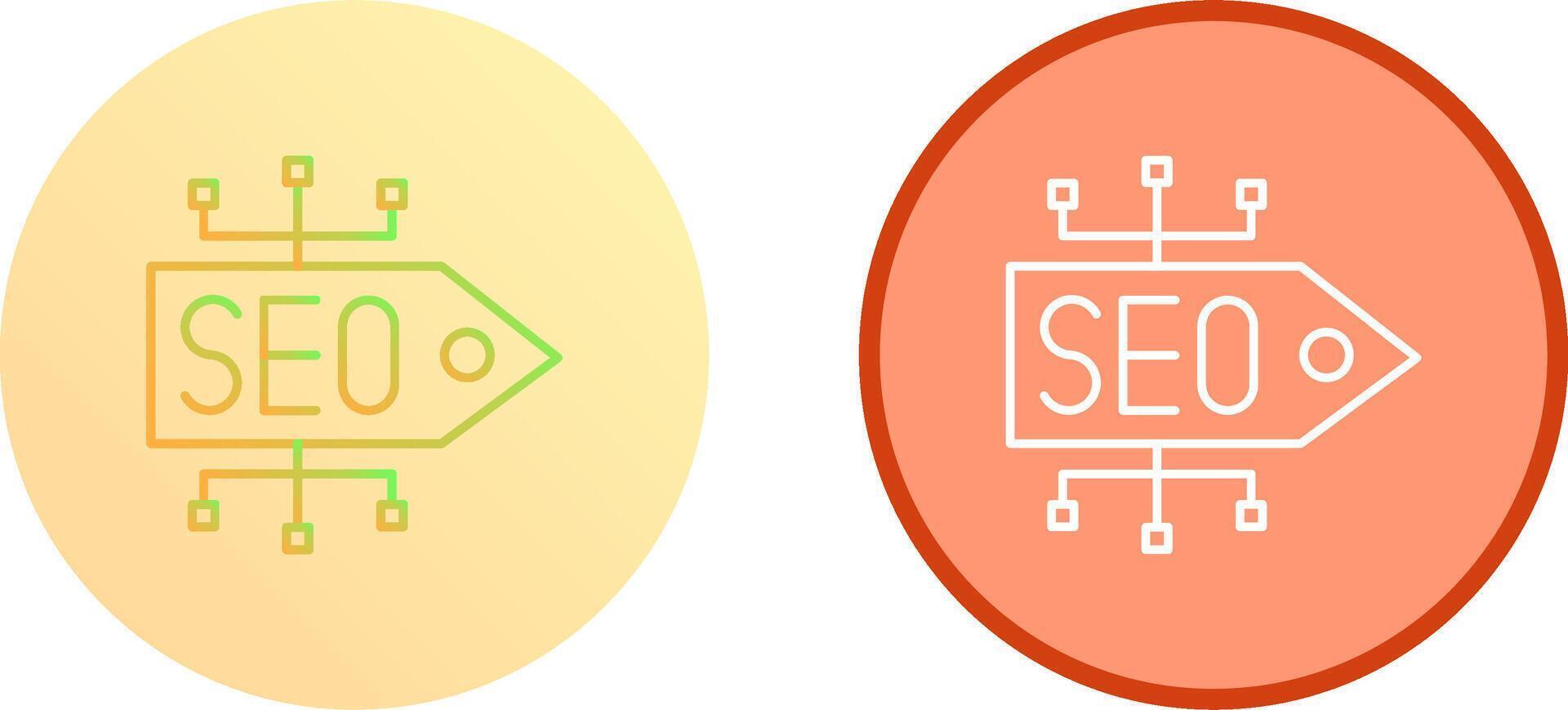 SEO Tag Icon Design vector