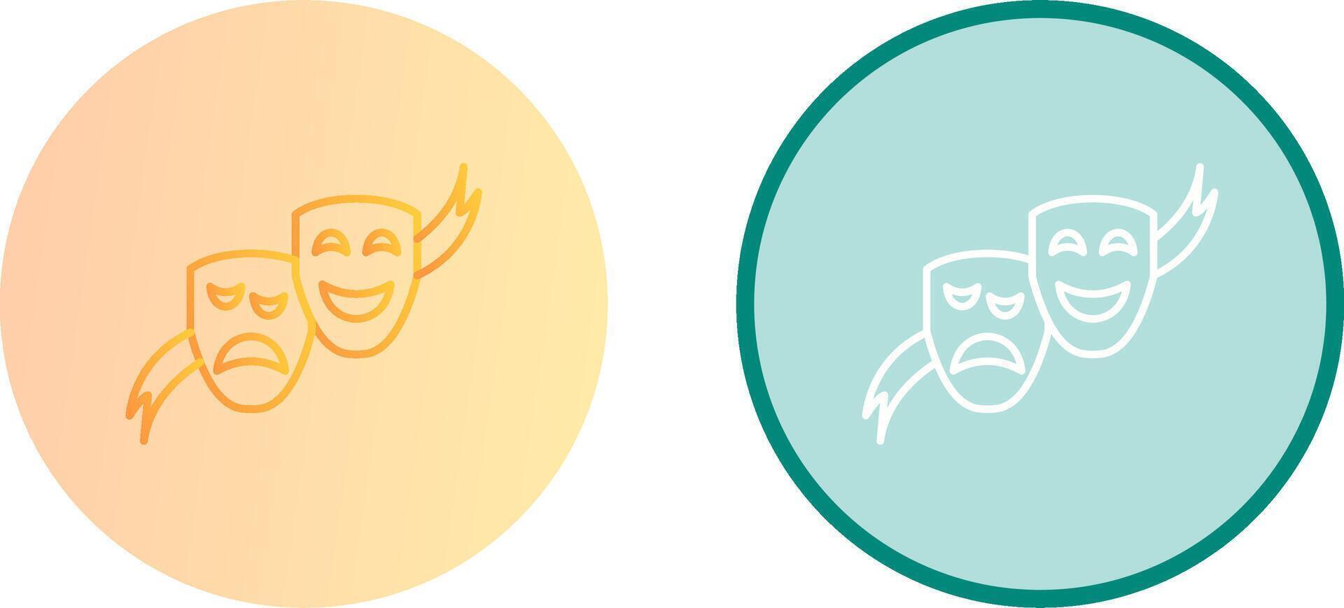 Theater Masks Icon Design vector