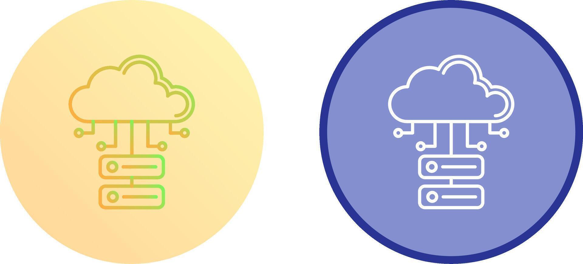 Cloud Database Icon Design vector