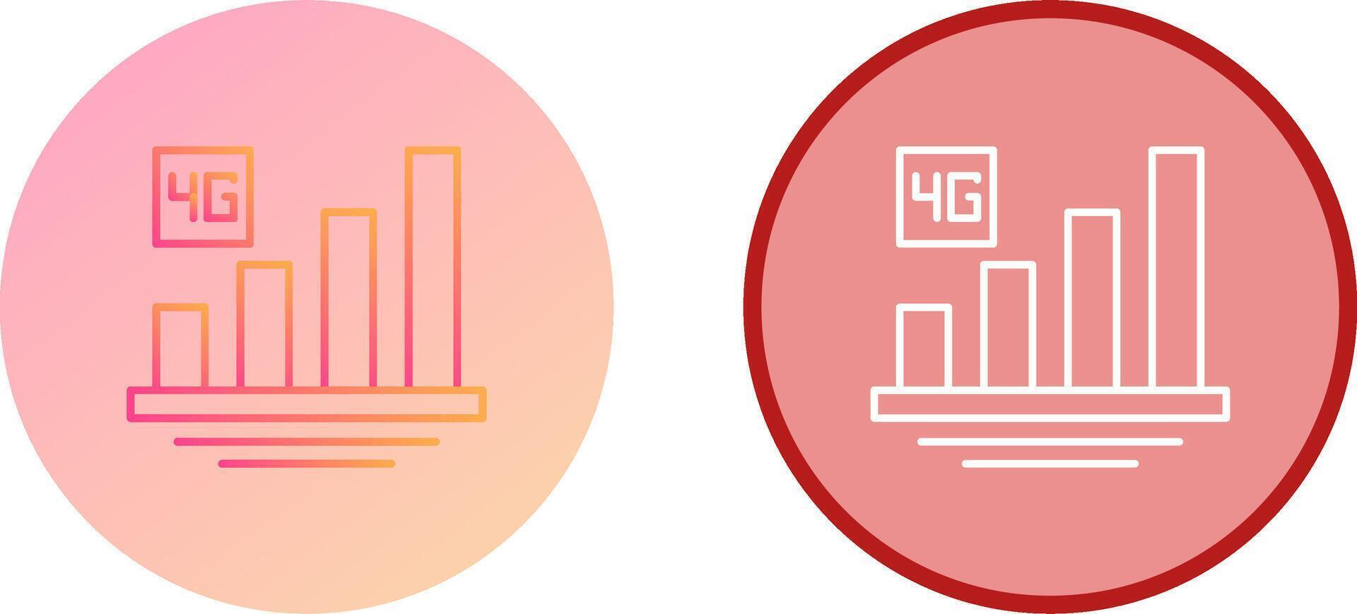 4G Icon Design vector