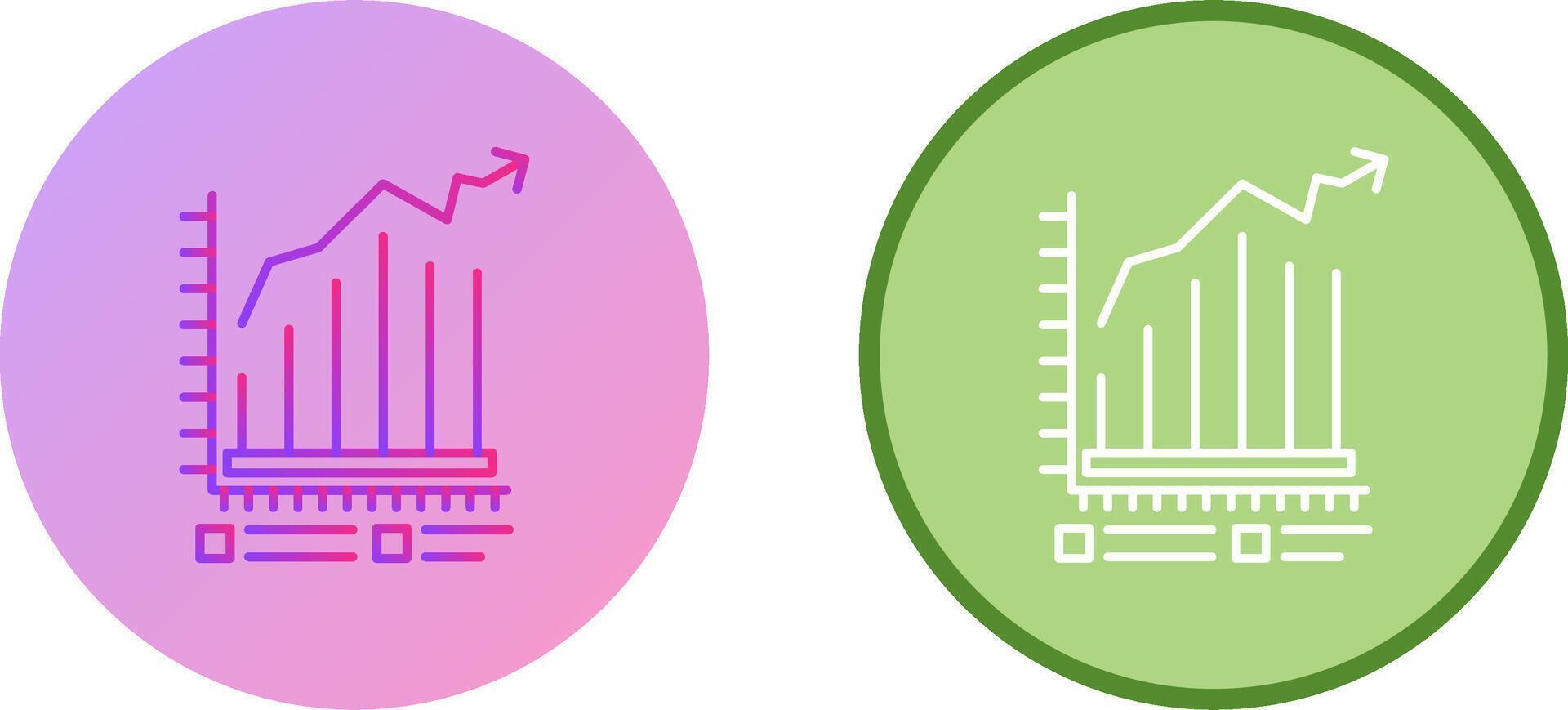 Bar Chart Icon Design vector