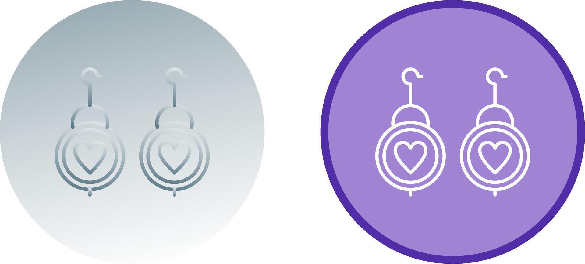 Earrings Icon Design vector