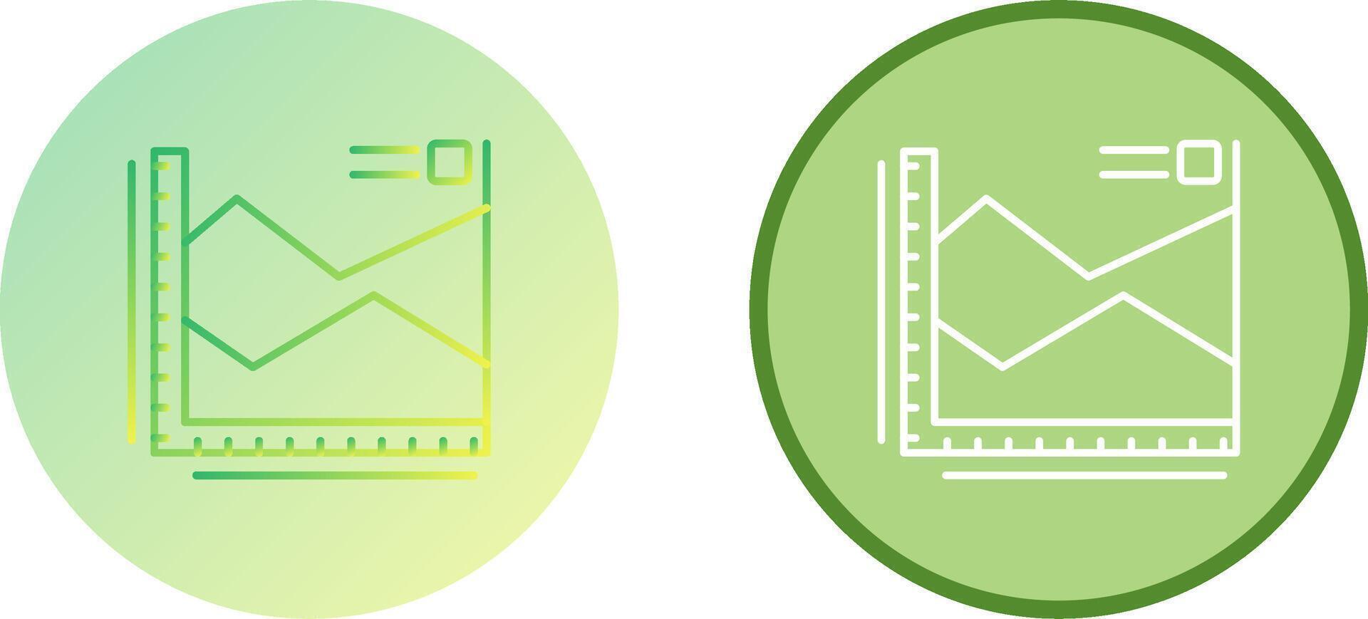 Spline Chart Icon Design vector