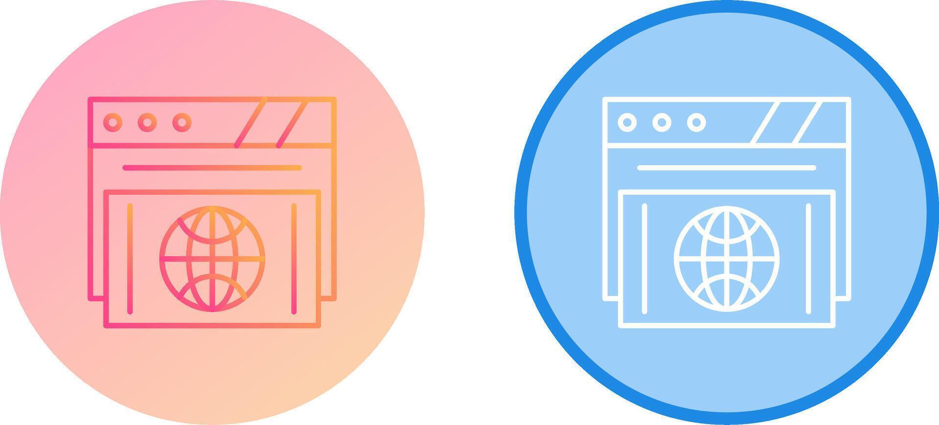 Browser Icon Design vector