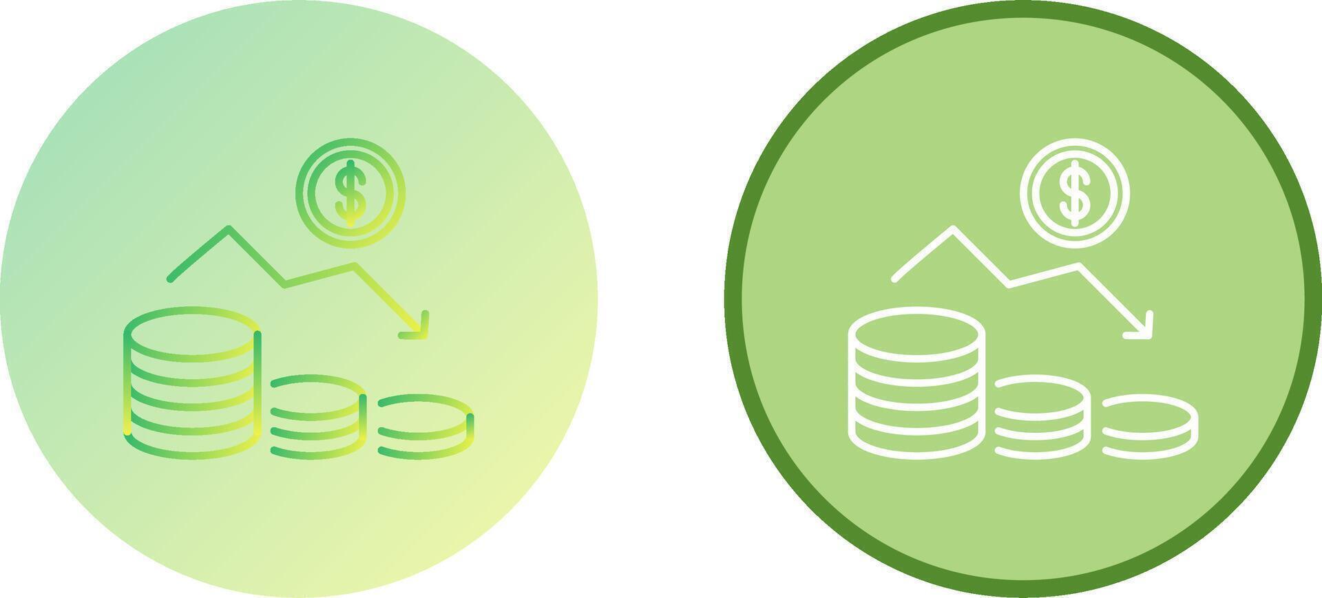 Money Loss Icon Design vector