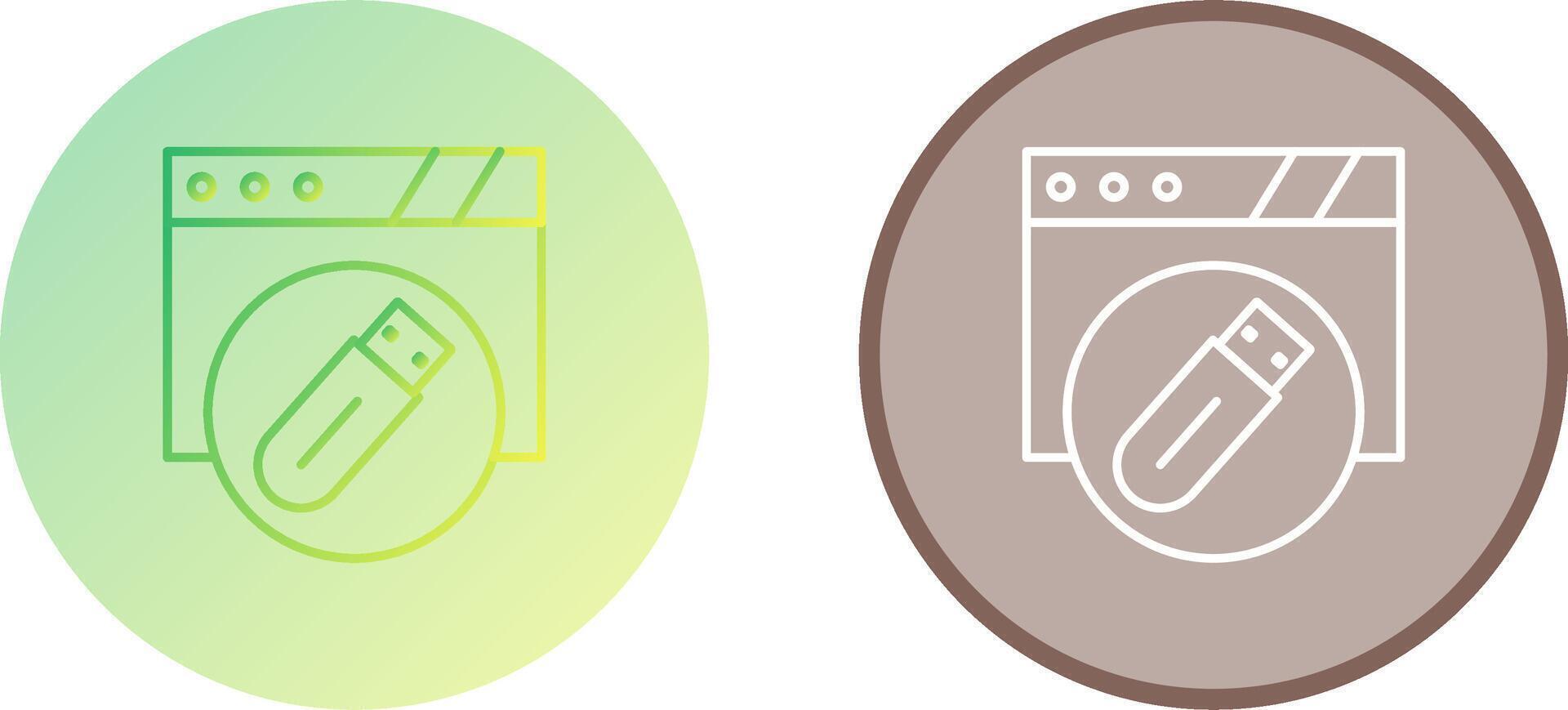 Usb Flash Drive Icon Design vector
