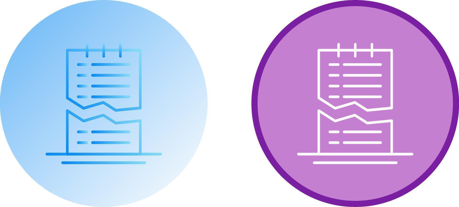 Corrupted List Icon Design vector