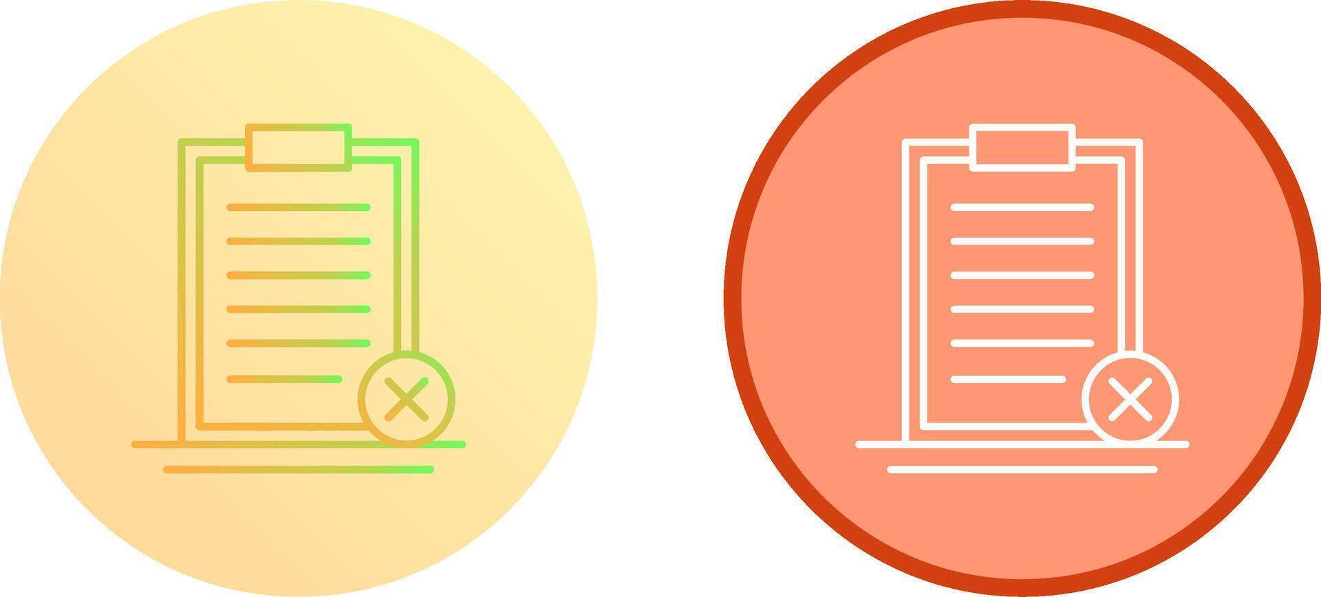 Rejected Icon Design vector