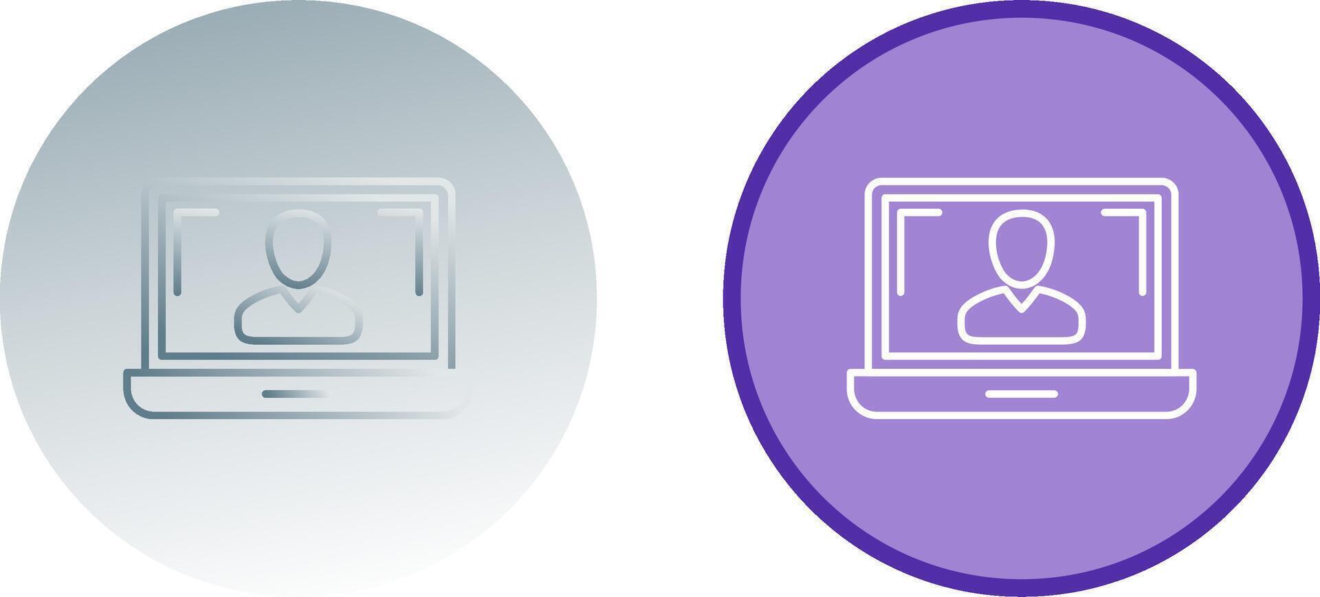 Online Lesson Icon Design vector