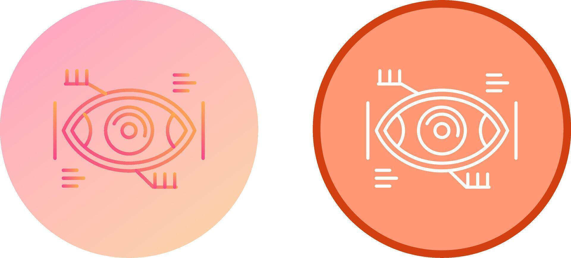Eye Recongnition Icon Design vector