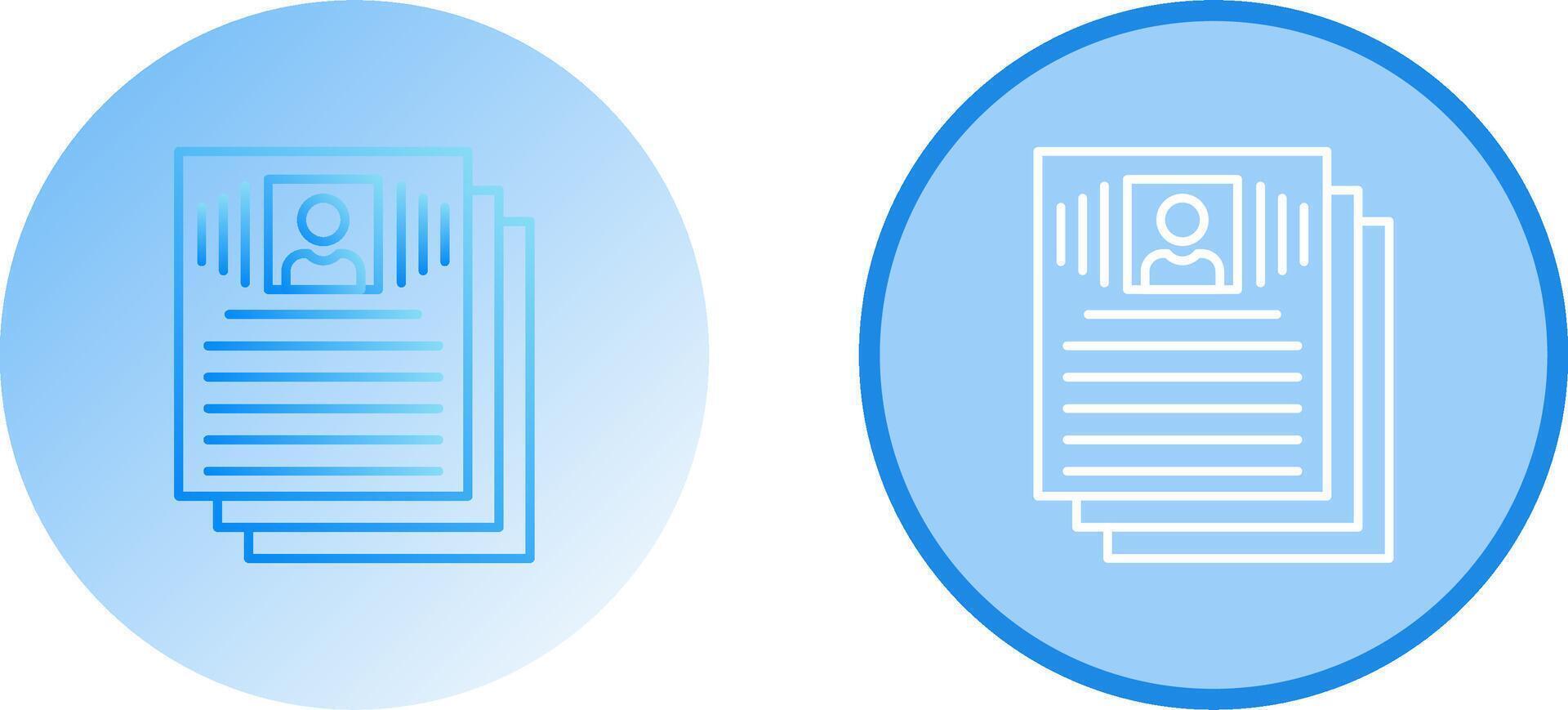 Resume Icon Design vector