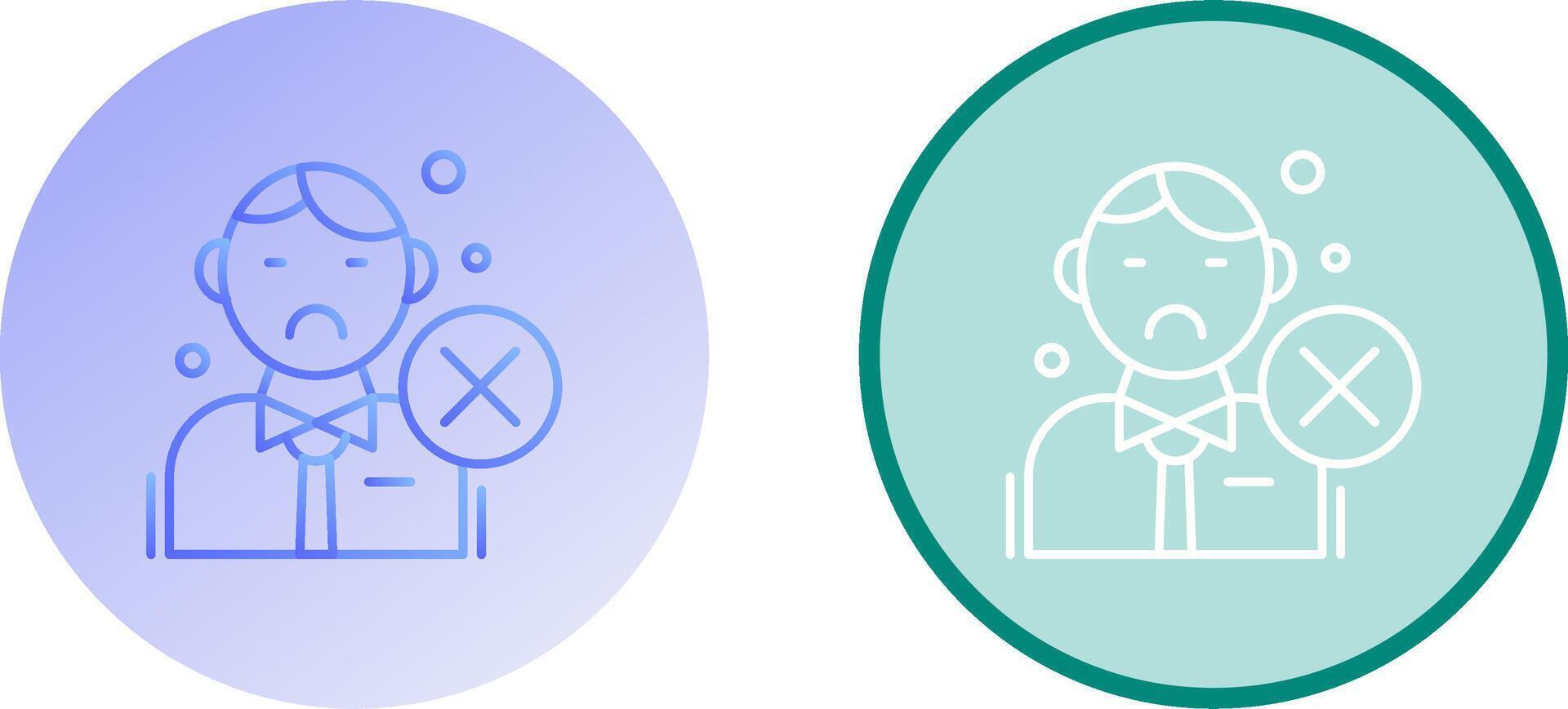 Rejected Icon Design vector