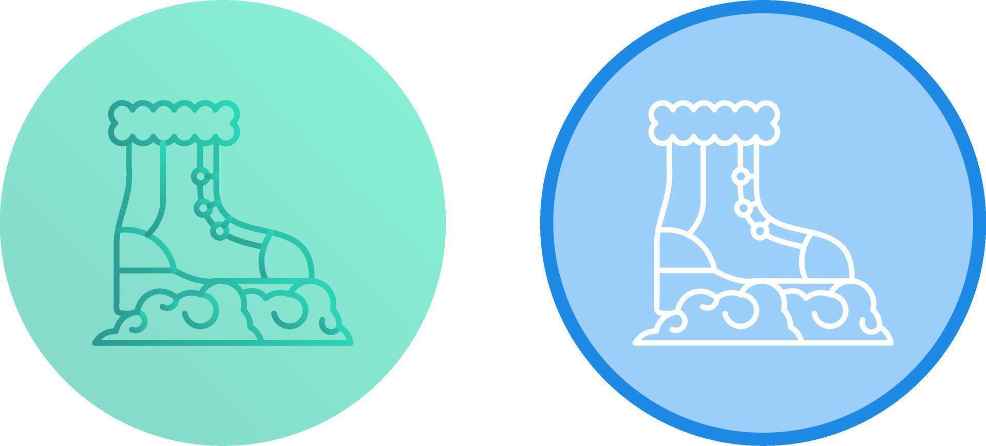 Snow Boots Icon Design vector