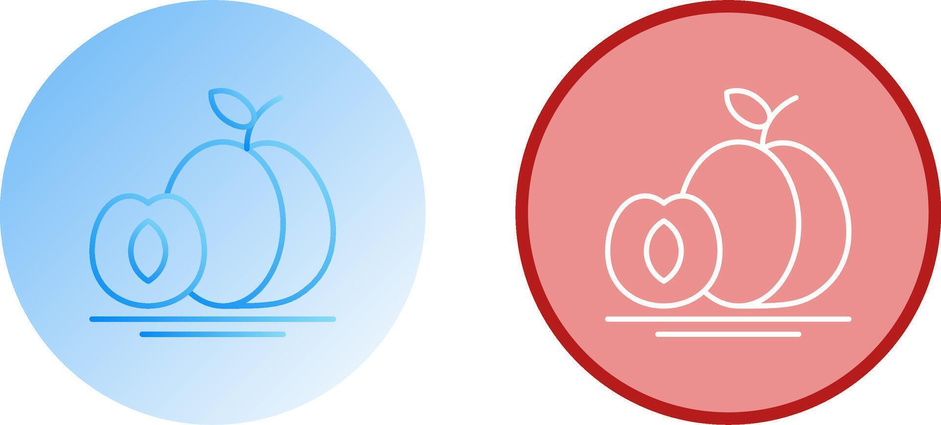 Apricot Icon Design vector