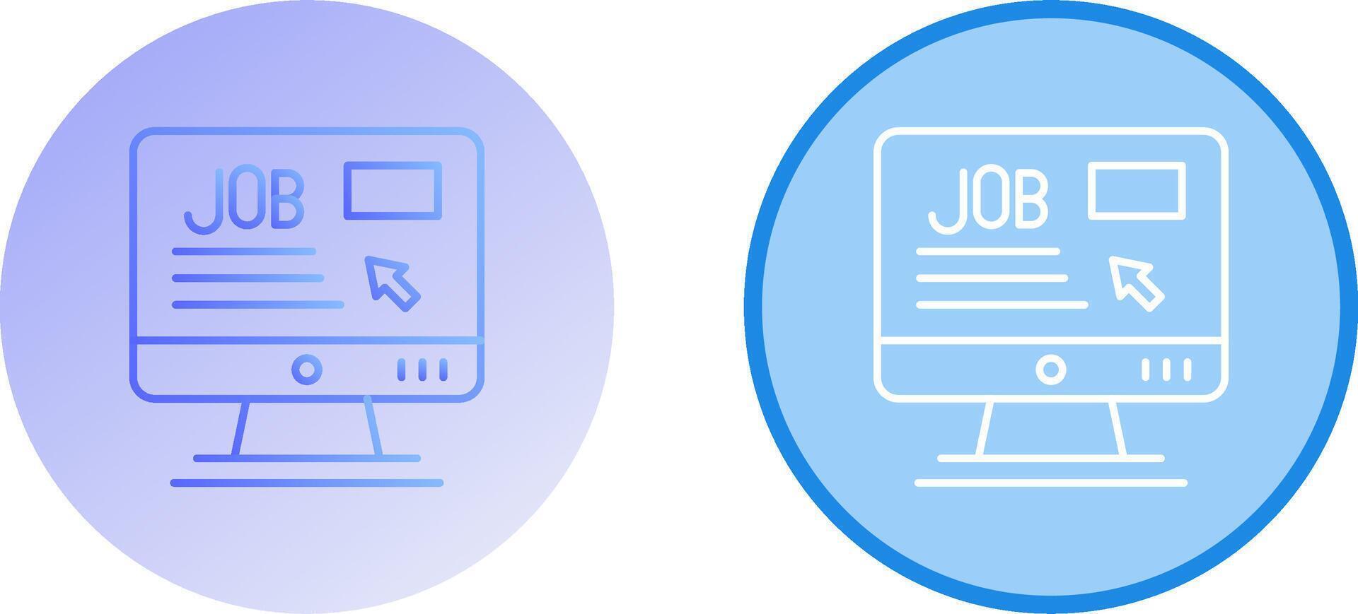 Online Job Icon Design vector