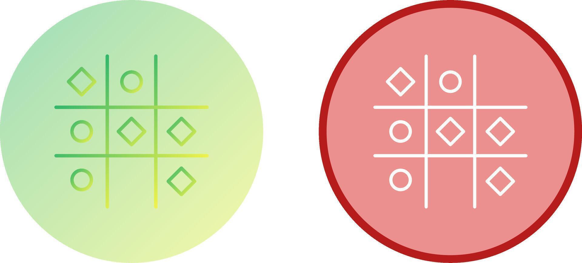 Tic Tac Toe Icon Design vector