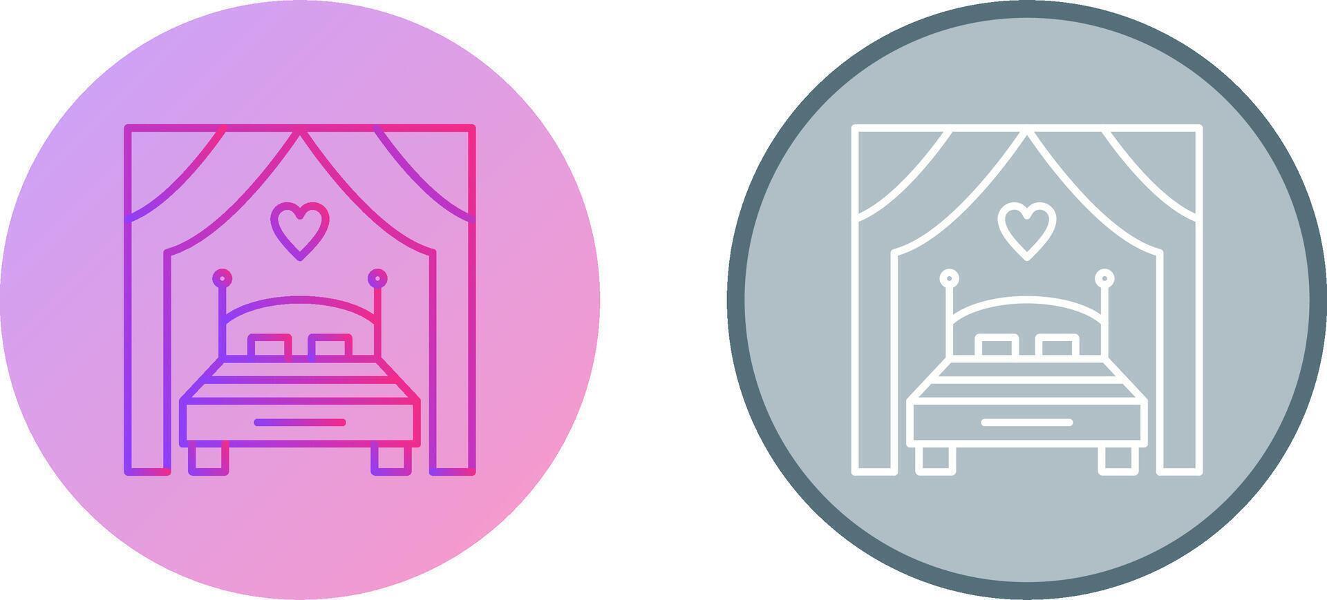 Bed Icon Design vector