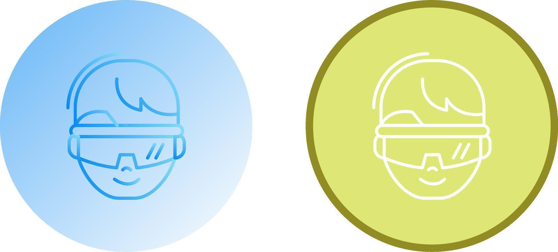 virtual Reality Glasses Icon Design vector