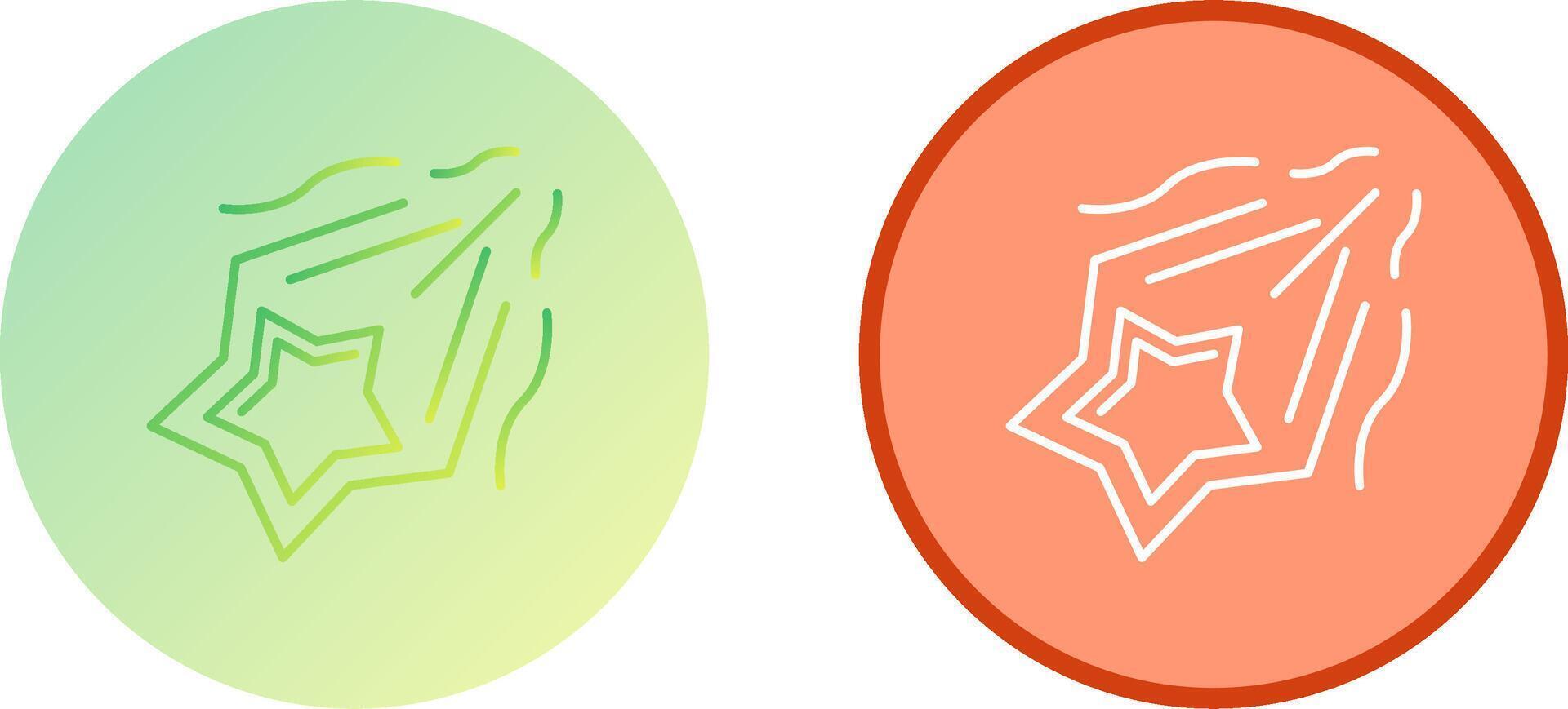 Shooting Star Icon Design vector