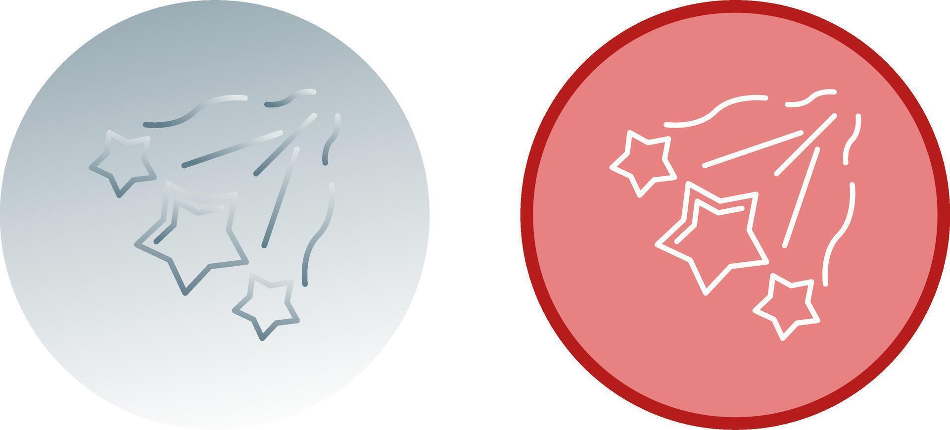 Falling Stars Icon Design vector