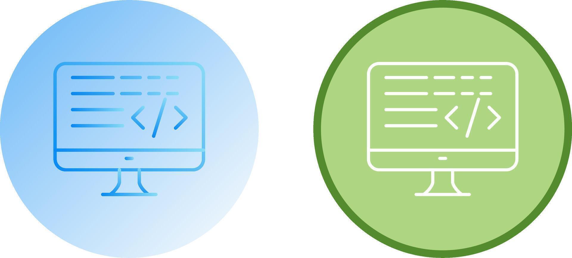 Coding Icon Design vector