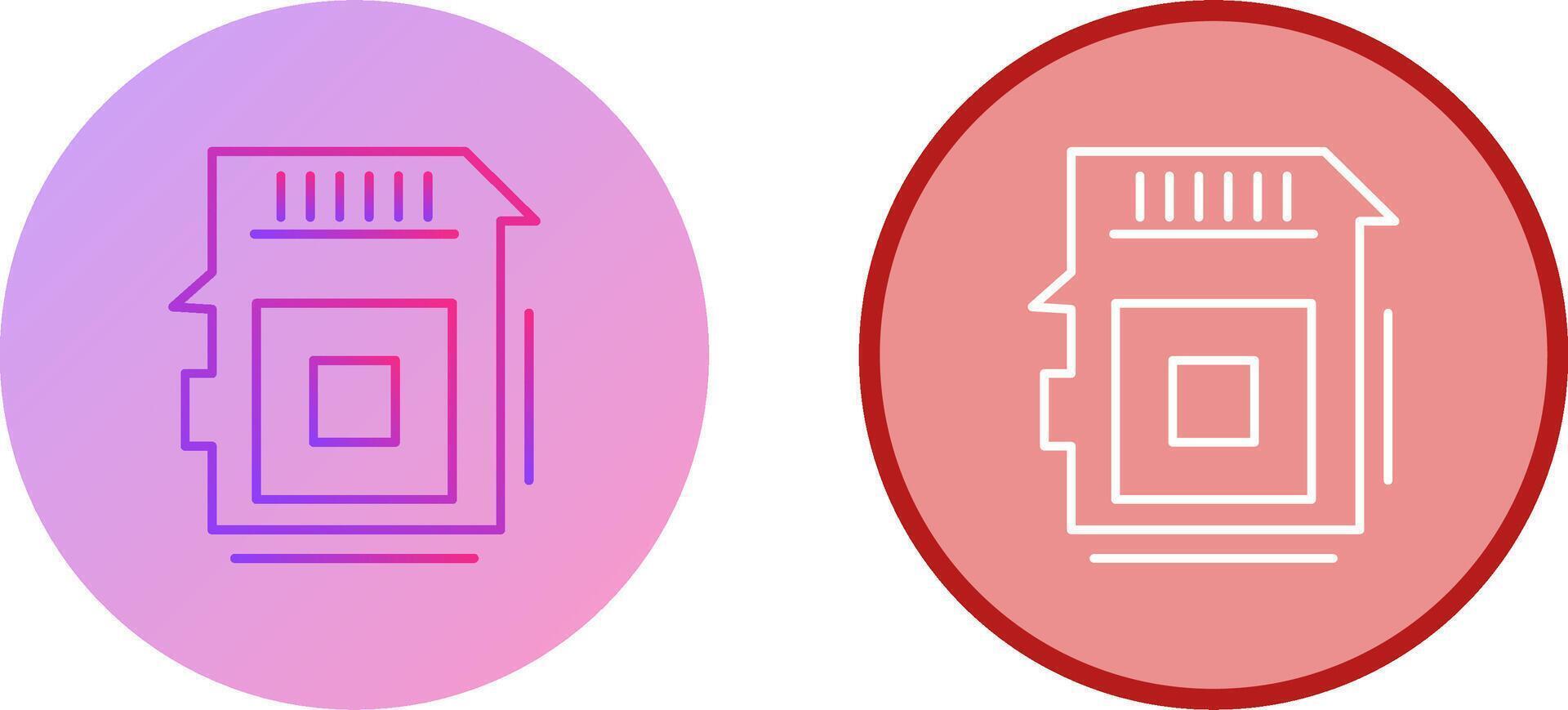 Sd Card Icon Design vector