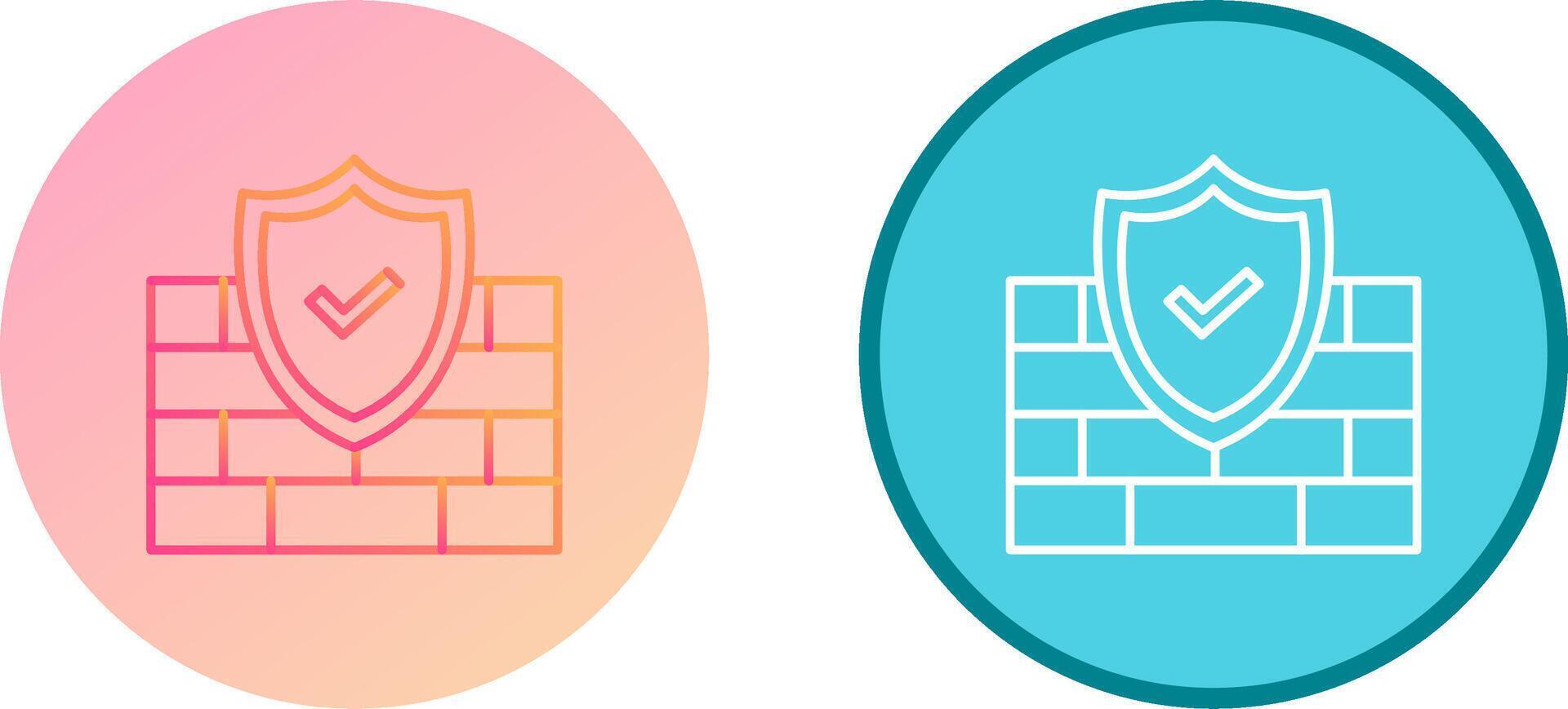 FireWall Icon Design vector