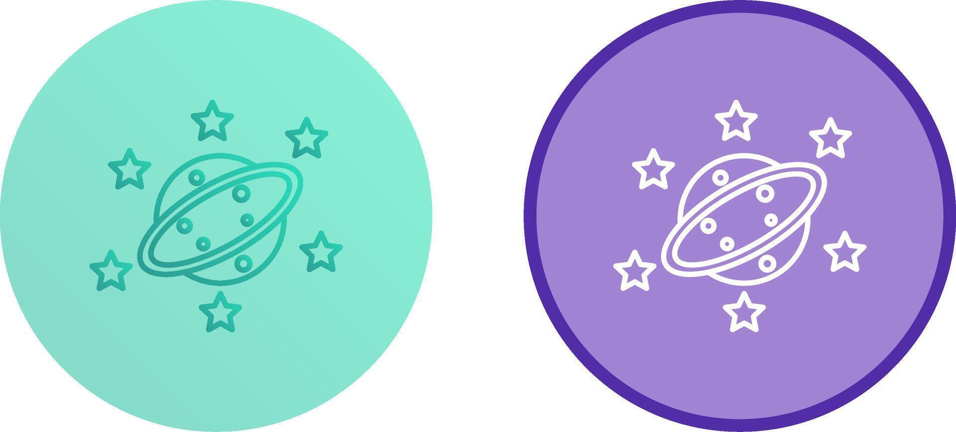 Saturn Icon Design vector