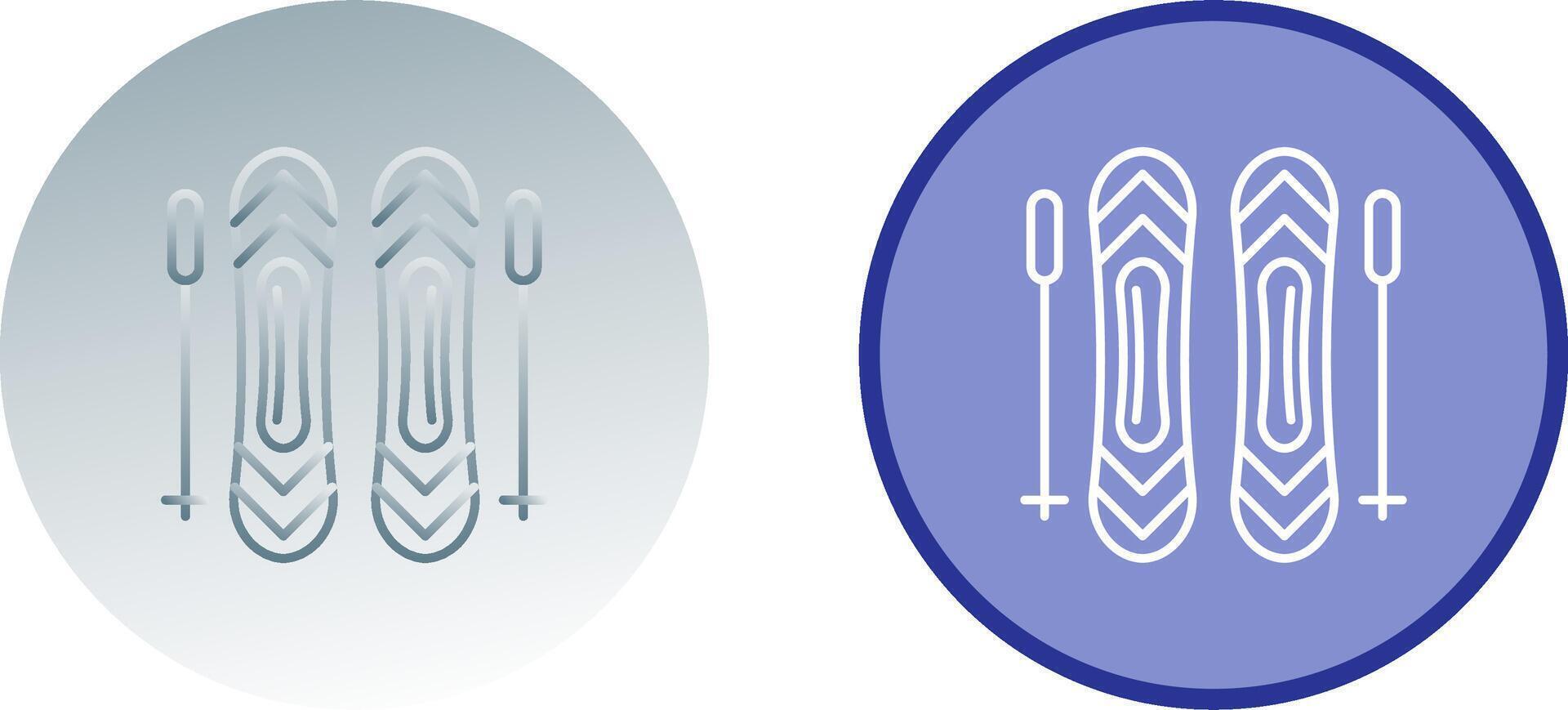 Ski Sticks Icon Design vector